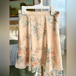 Laura Ashley Floral A-Line Skirt Vintage